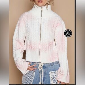 POL Zip Front Cardigan